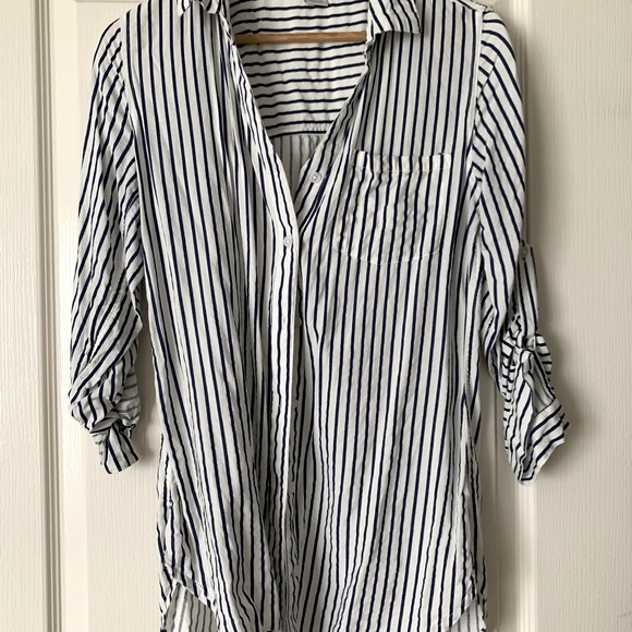 Women’s long sleeves striped tunic - Picture 1 of 3